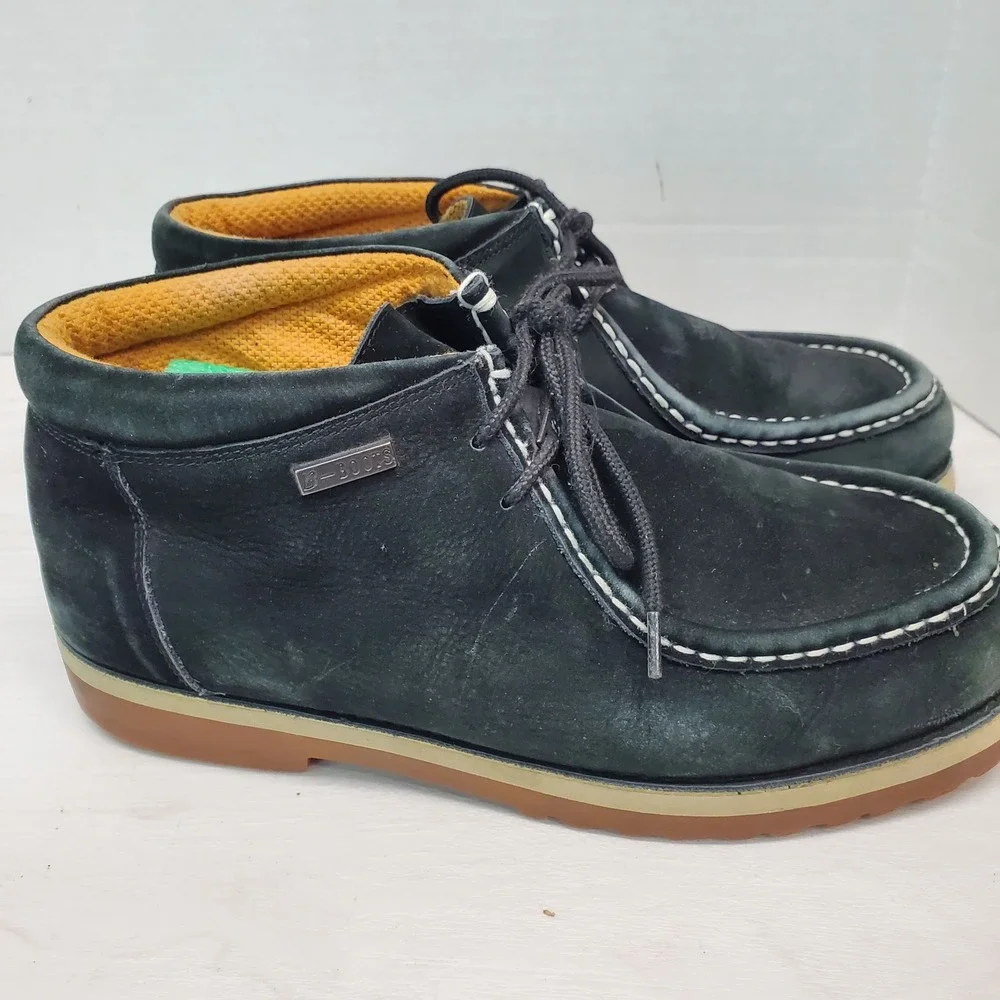 Buffalino‎ Boots Men's Black Suede Lace Up Chukka Style Ankle Boots Size 10